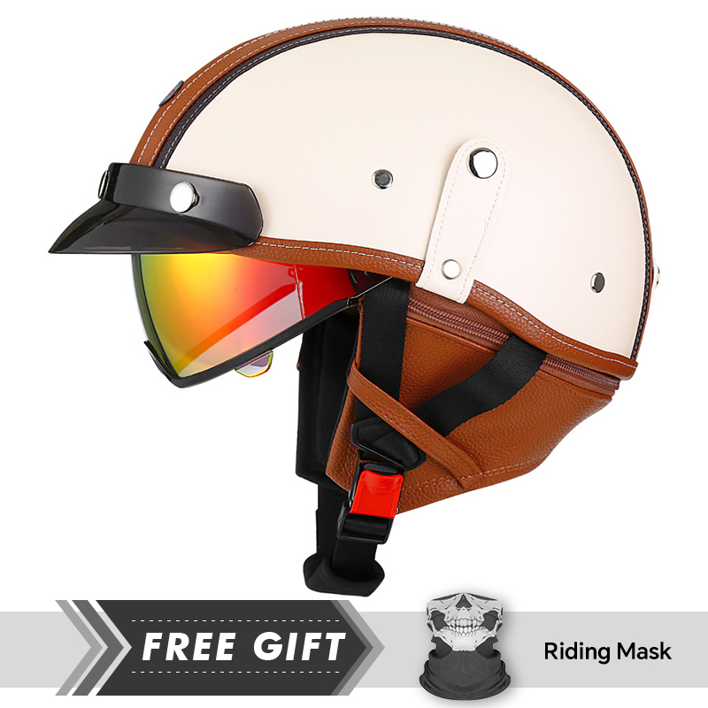 New Arrivals Leather Retro Hal - Motorcycle Gear In Store ulasan dan harga
