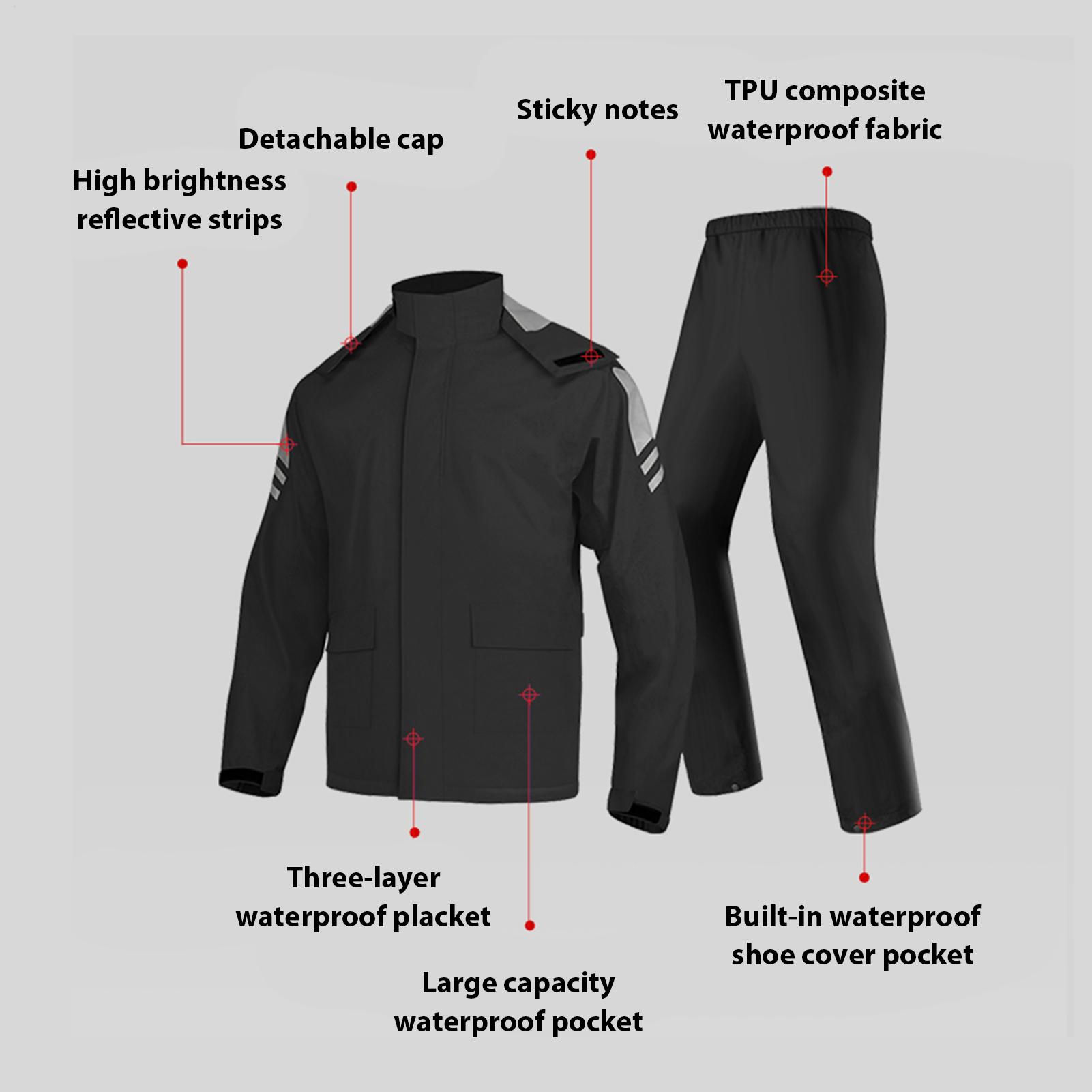 Waterproof Rain Suits for Men  - Motorcycle Gear Mens ulasan dan harga