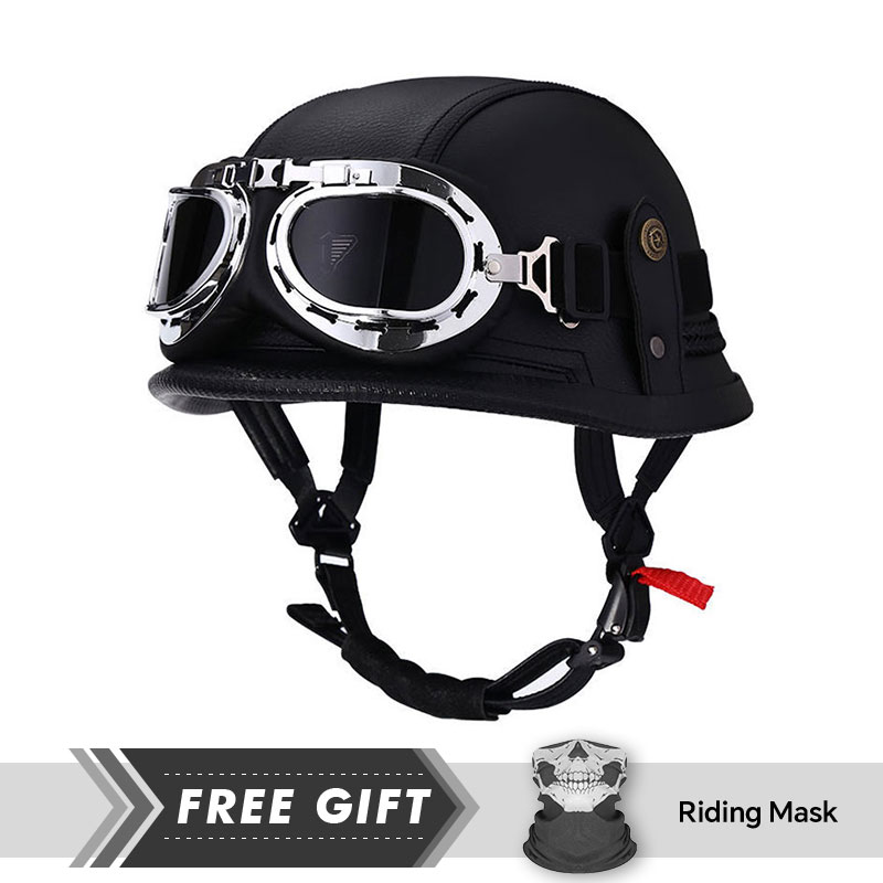 Classic Half Face Helmet Prote - Motorcycle Gear In Store ulasan dan harga