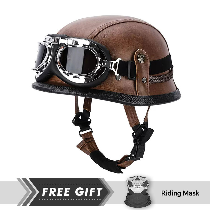 Classic Half Face Helmet Prote - Motorcycle Gear In Store ulasan dan harga