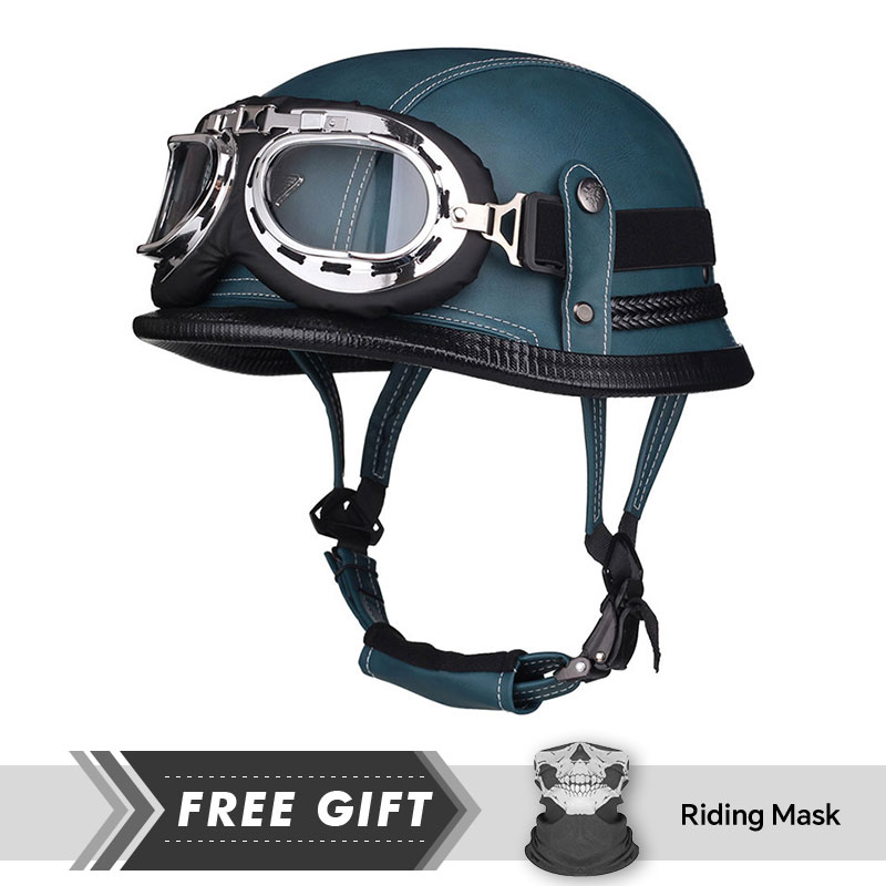 Classic Half Face Helmet Prote - Motorcycle Gear In Store ulasan dan harga