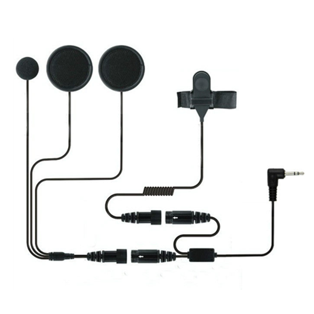 2.5mm Full face Close Motorcyc - Intercom Headset Helmet ulasan dan harga