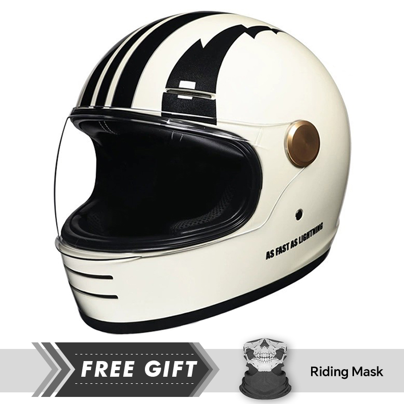DOT Approved Retro Leather Ful - Motorcycle Gear In Store ulasan dan harga