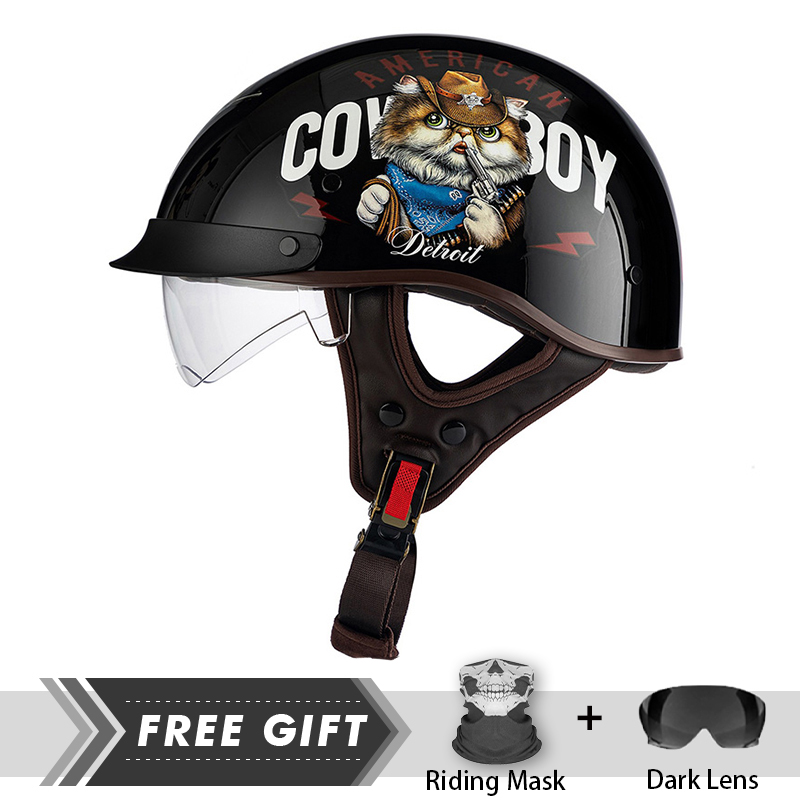 Crash Headpiece Half Face Helm - Motorcycle Gear In Store ulasan dan harga