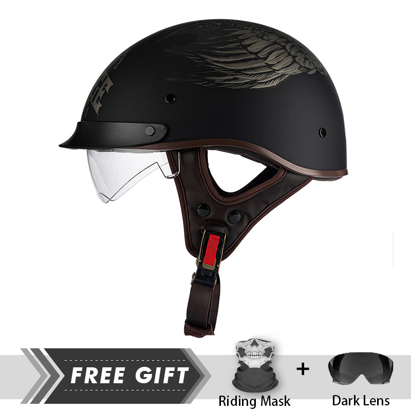 Crash Headpiece Half Face Helm - Motorcycle Gear In Store ulasan dan harga
