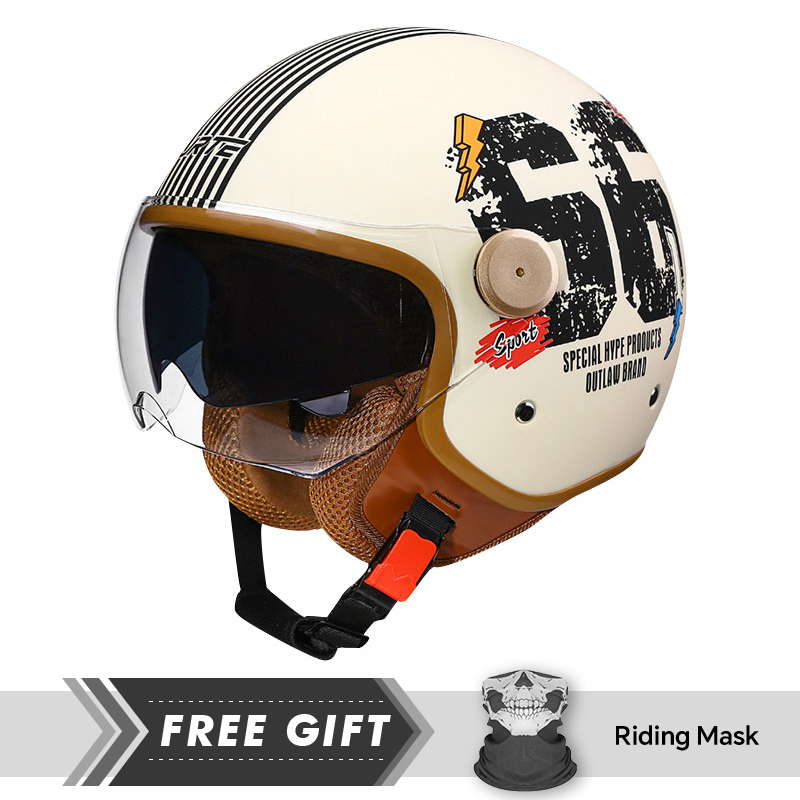 DOT 3/4 Open Face Motorcycle H - Motorcycle Gear In Store ulasan dan harga