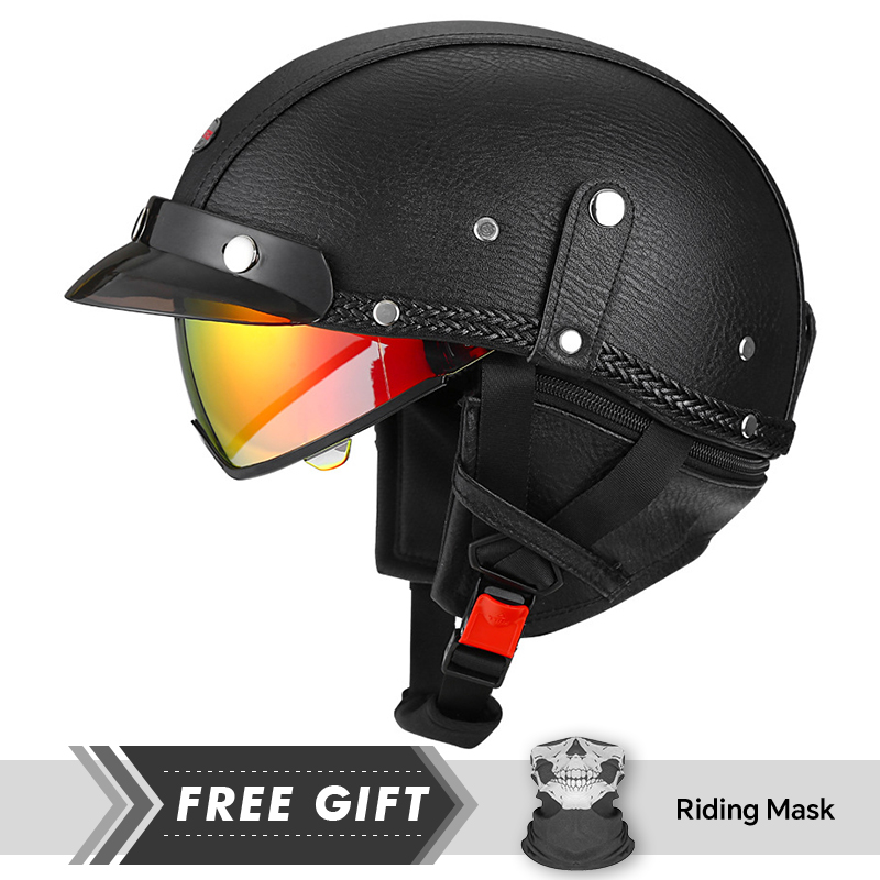 DOT Approved Men Women Half Fa - Motorcycle Gear In Store ulasan dan harga