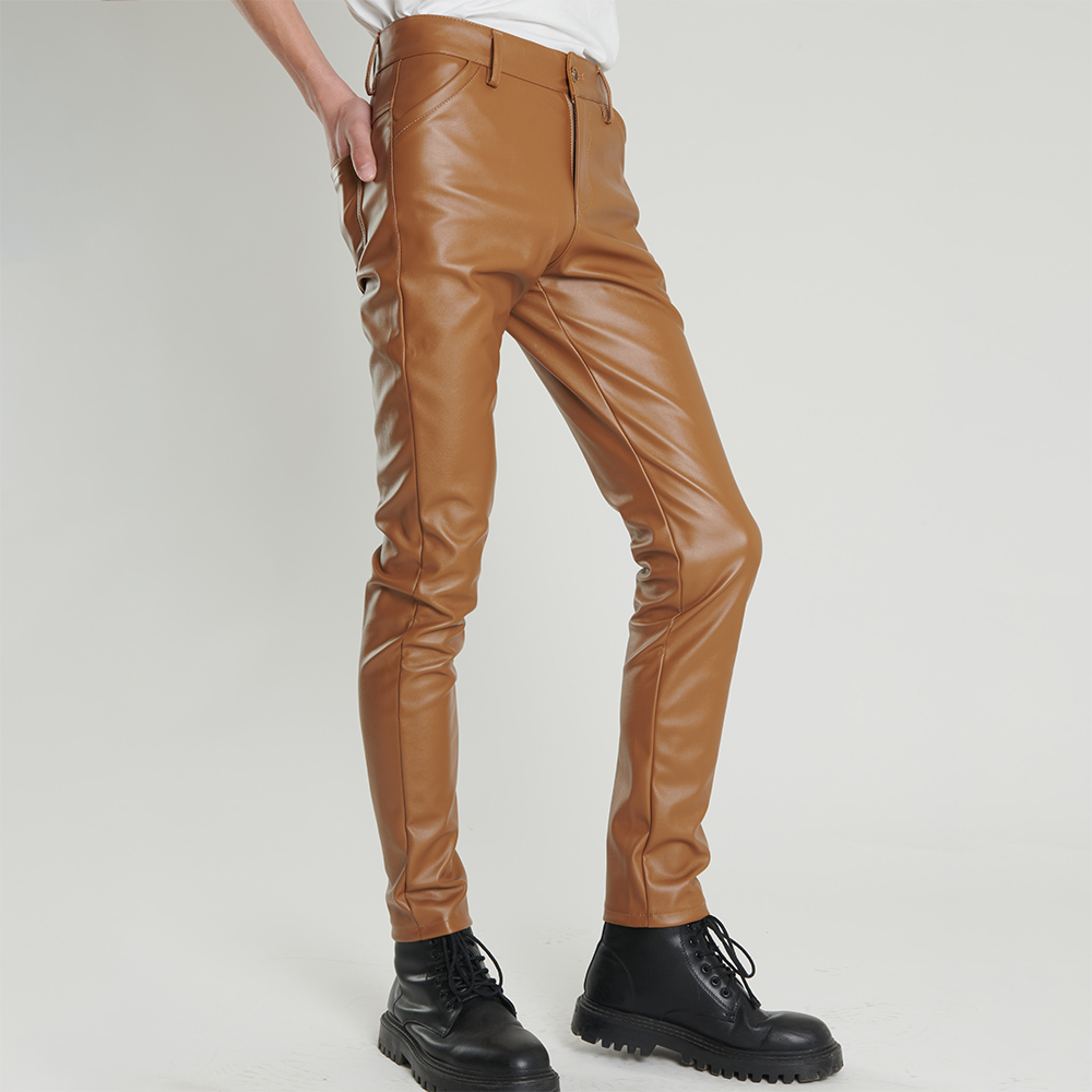 Men's Leather Pants Skinny Fit - Motorcycle Gear Mens ulasan dan harga