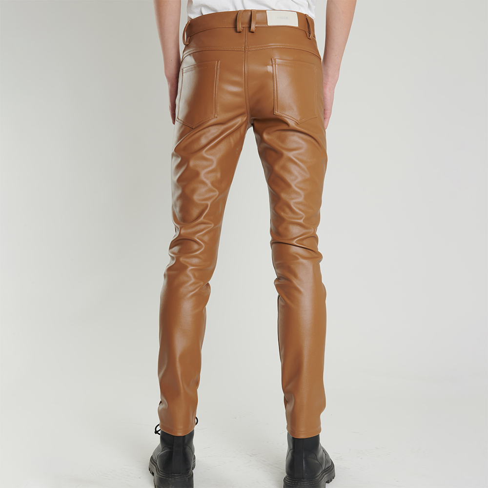 Men's Leather Pants Skinny Fit - Motorcycle Gear Mens ulasan dan harga