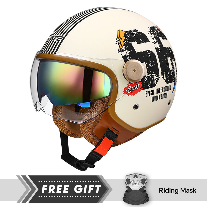 DOT Approved Open Face Helmet  - Motorcycle Gear In Store ulasan dan harga