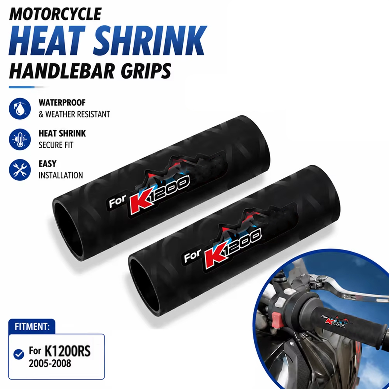 Motorcycle Heat Shrinkable Gri - Handlebar Grip Heated ulasan dan harga