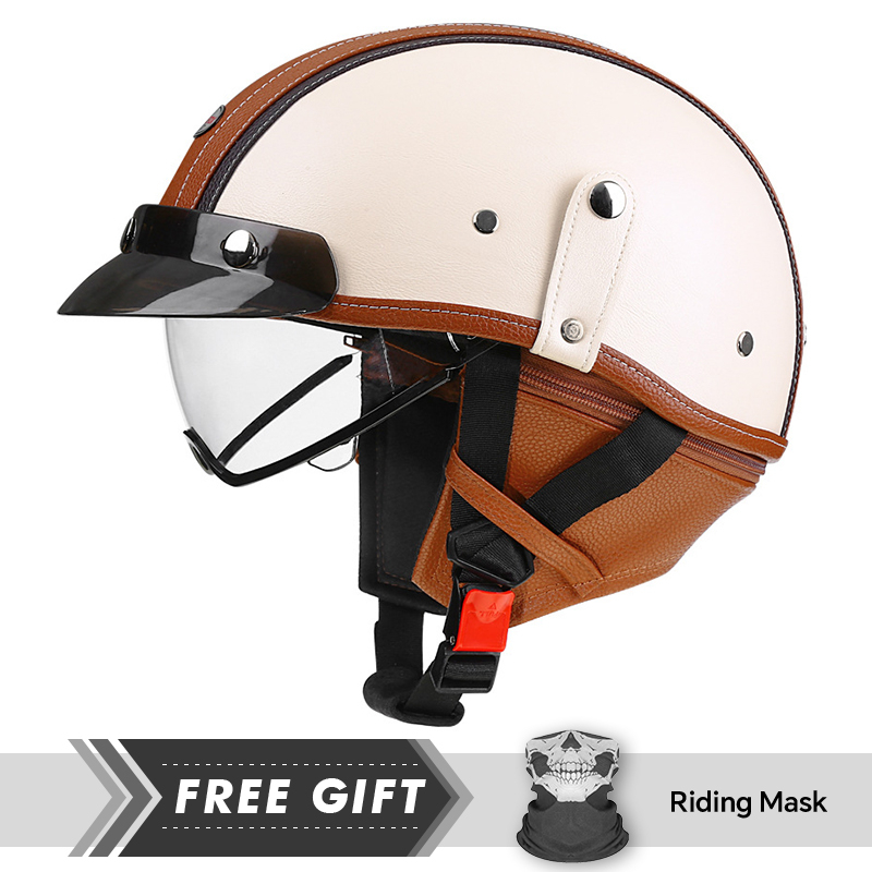 Adult Retro Half Face Helmet D - Motorcycle Gear In Store ulasan dan harga